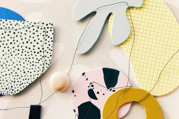 flat lay photography of trays